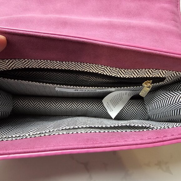 JustFab Plum Purple Quilted Crossbody Handbag NWT - Picture 8 of 9